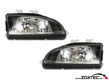 Fari neri vetro trasparente Honda Civic 92-95