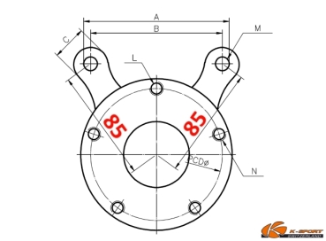 Freni K-Sport ø330mm Toyota Celica ST185 89-94 ANT, Tipo 1