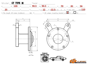 Freins K-Sport ø330mm Opel GT 07-09 AV, Type 3