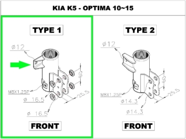 K-Sport assetti a ghiera Sport Kia Optima 10-15 Type 1