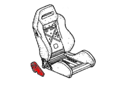 Couvercle siège passager Honda Integra DC2 Recaro droit