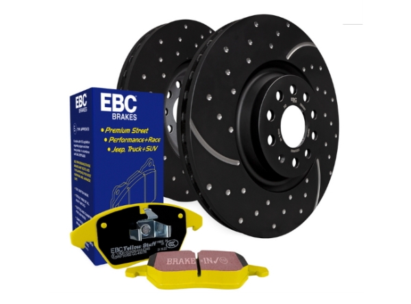 EBC Set POS: dischi freno e pastiglie freno sportivi Civic EE9 / CRX EE8
