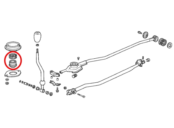 Staubschutzmanschette und Teflonlager Schaltgestänge